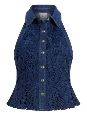 Cinq a Sept Ronin Jean Top- Navy/Oceane